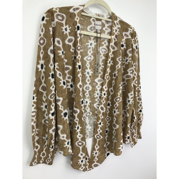 Nic + Zoe Falling Jewels Knit Linen Blend Cardigan Wear Multi Way Tan XL NEW - Picture 5 of 10